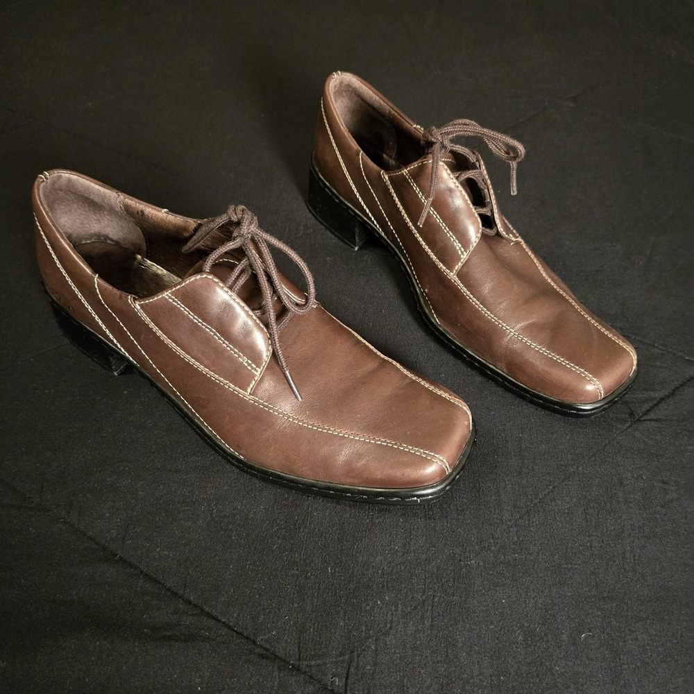 Josef Seibel Shoes Womens Size 9 Brown Leather Oxford Lace Up Comfort Casual